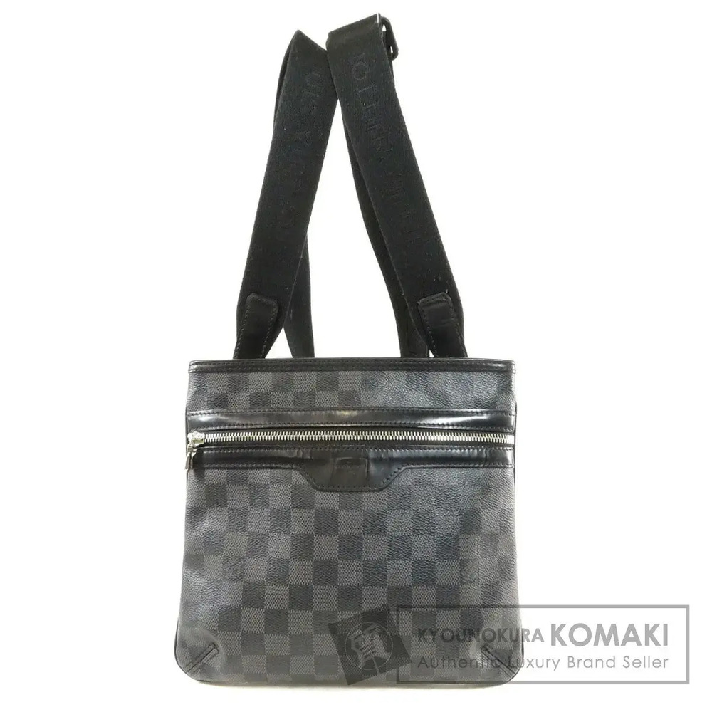 Louis Vuitton Thomas Damier Canvas Shoulder Bag Black Gray